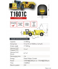 mining truck aramine t1601 diesel eletronic